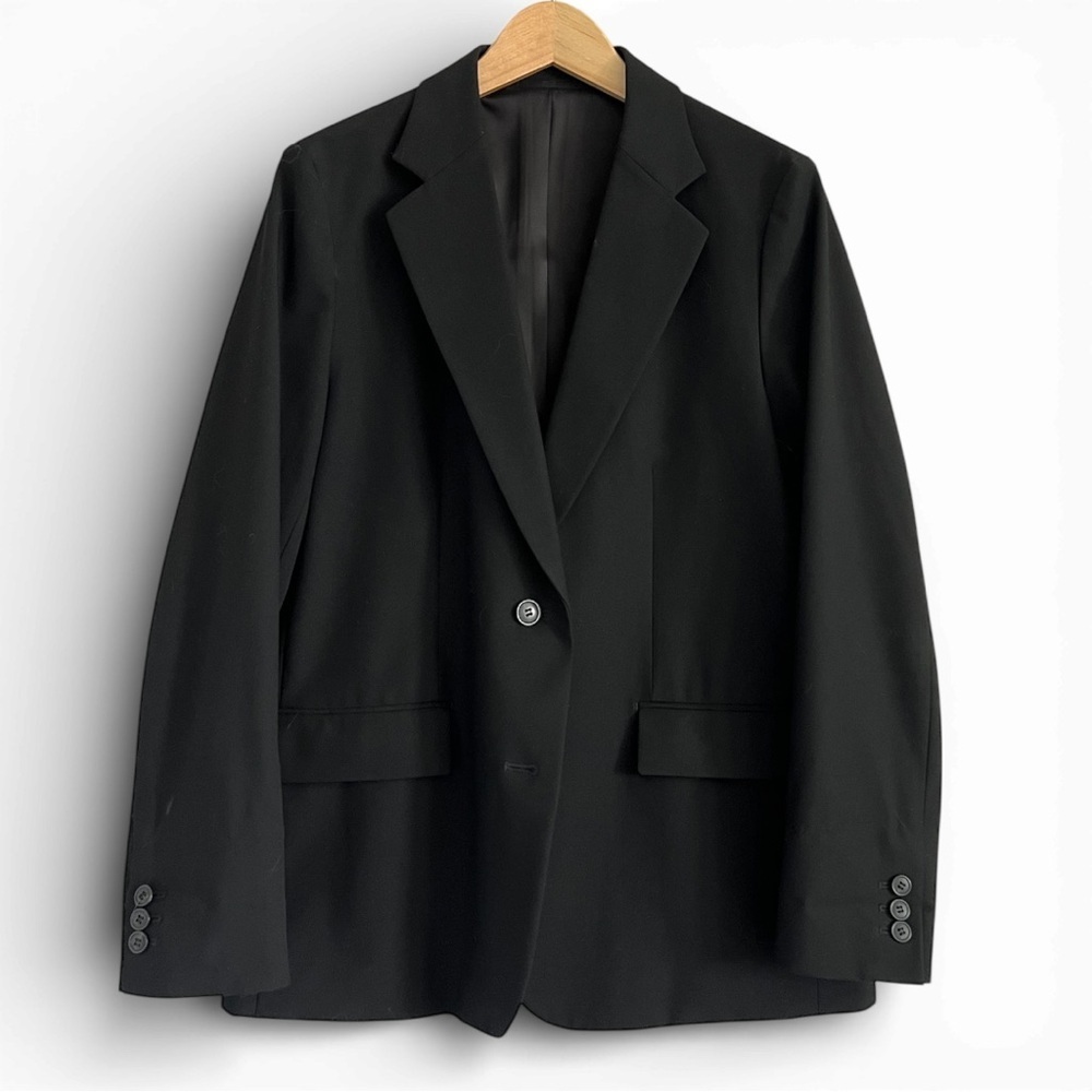 Men’s Uniqlo Black Dinner Jacket Blazer Size M Stretch Tailored Partially Lined